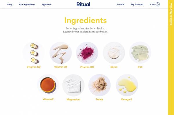 专为女性打造的维生素品牌 Ritual 